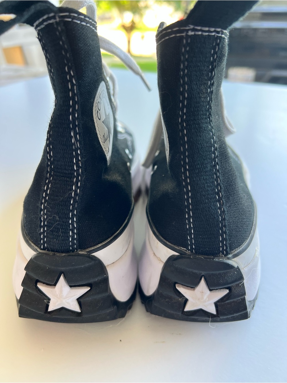 Converse Black High-Top Sneakers with Colorblock Ridged Soles - Picture 6 of 9